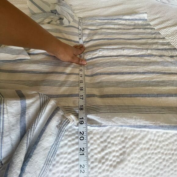 A Loves A Women's Button Down Blouse Striped Top Linen Shirt Size S - Picture 10 of 10